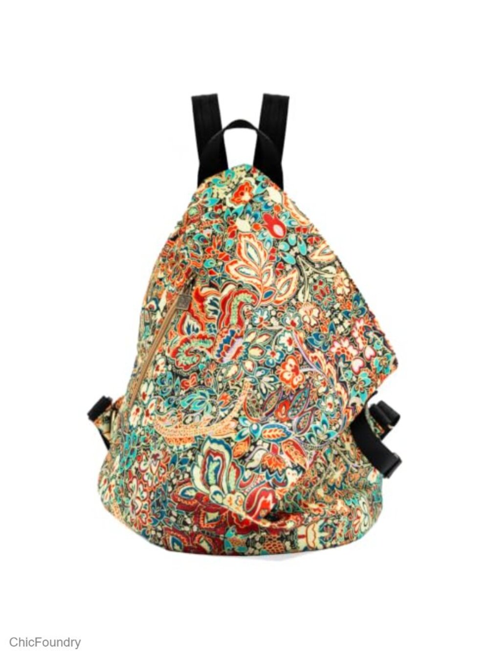 Boho Floral Backpack Women Convertible Crossbody Daypack Laptop Bag